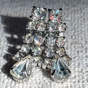 ✨ Vintage 1950s Rhinestone Chandelier Earrings ✨